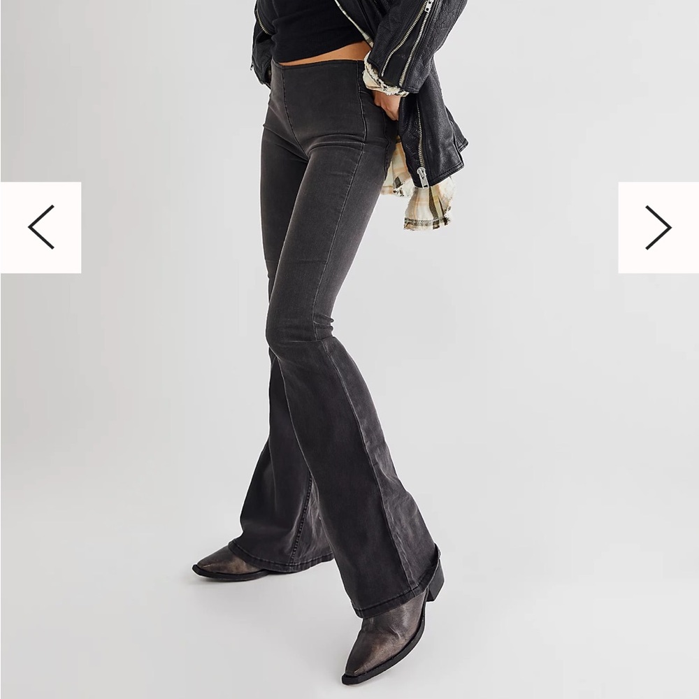 Free People Penny Pull-On Flare Jeans